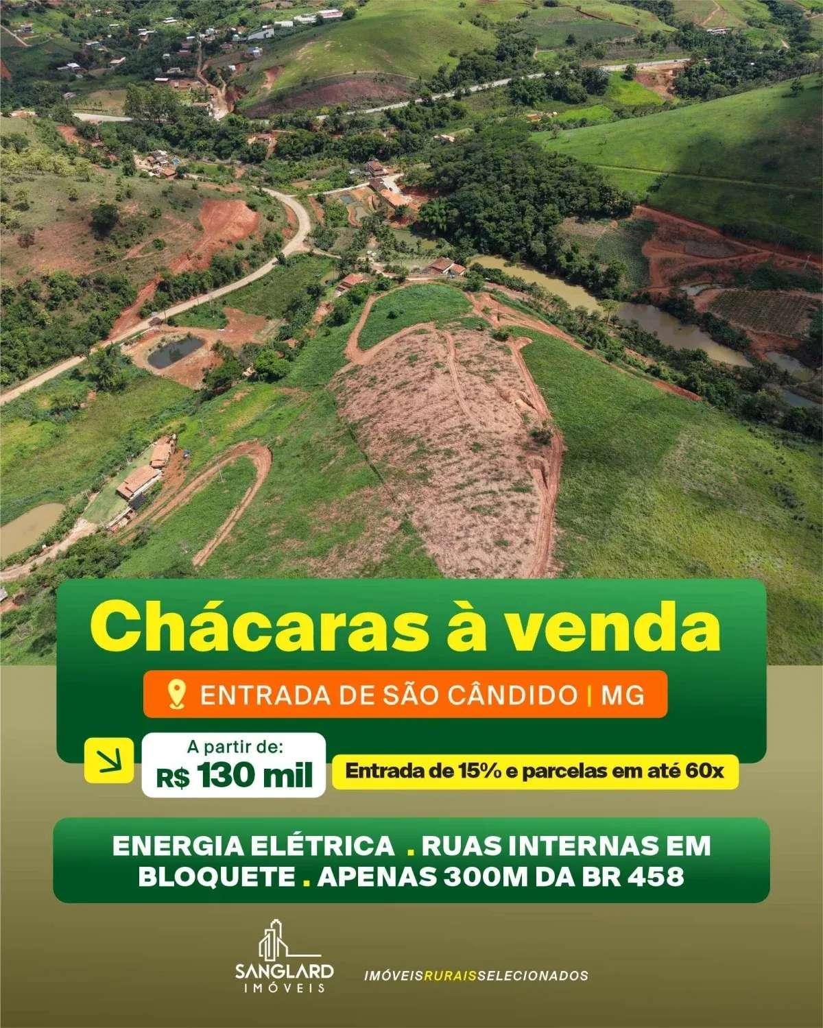Chácaras à venda na entrada de São Cândido - MG - SANGLARD IMÓVEIS