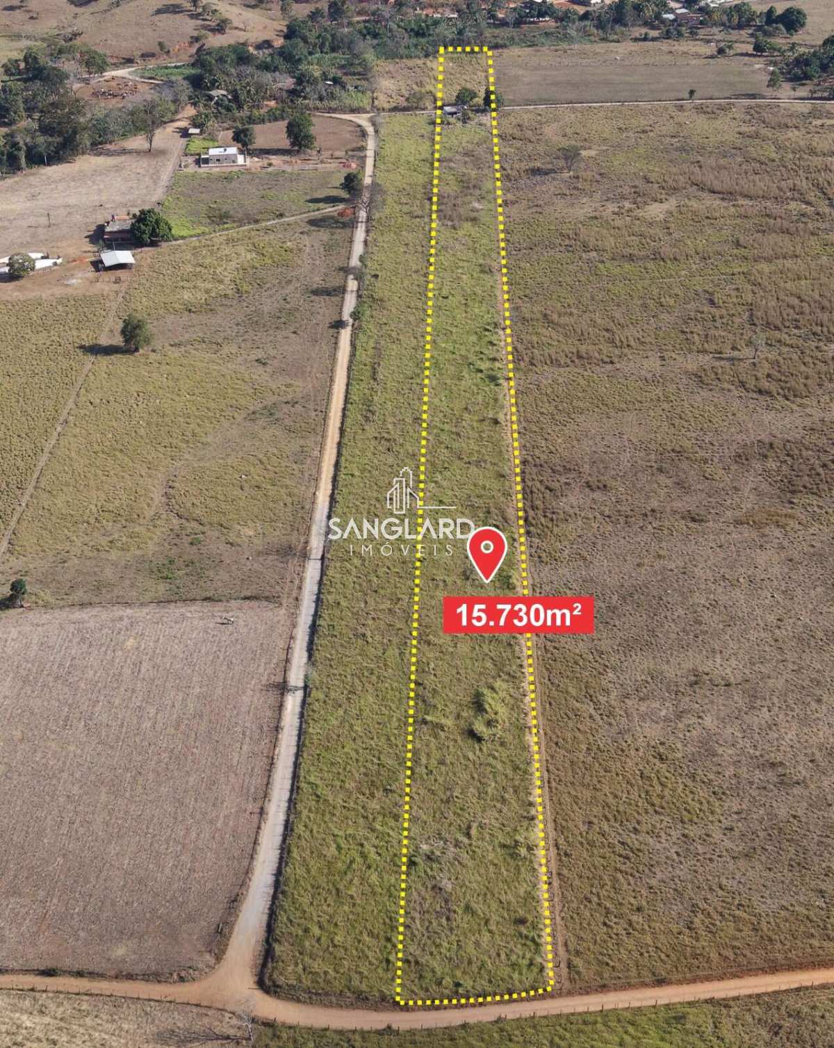 Terreno rural plano com quase 16.000m², à Venda, em Córrego Novo-MG - SANGLARD IMÓVEIS